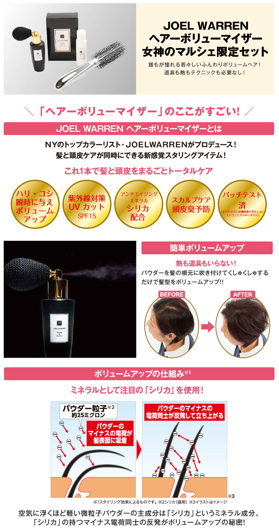 Joel Warren ヘアーボリューマイザー O2oラボ